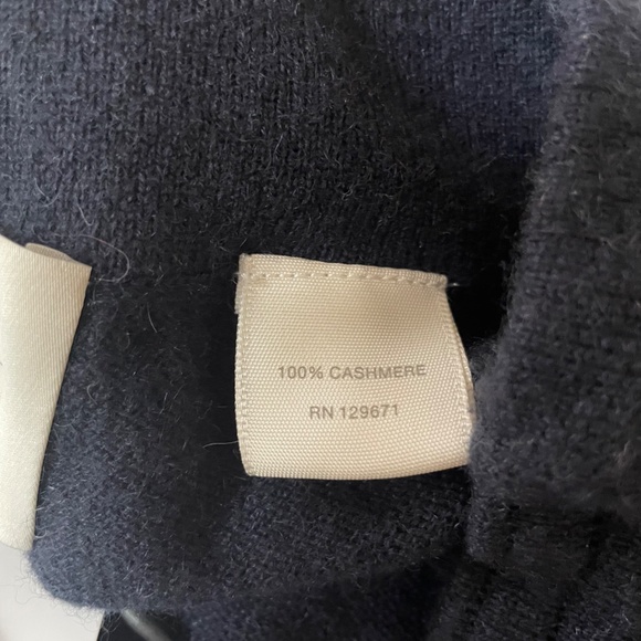 Navy High Waist Cashmere Carpenter Pant from NAKEDCASHMERE - Picture 9 of 11